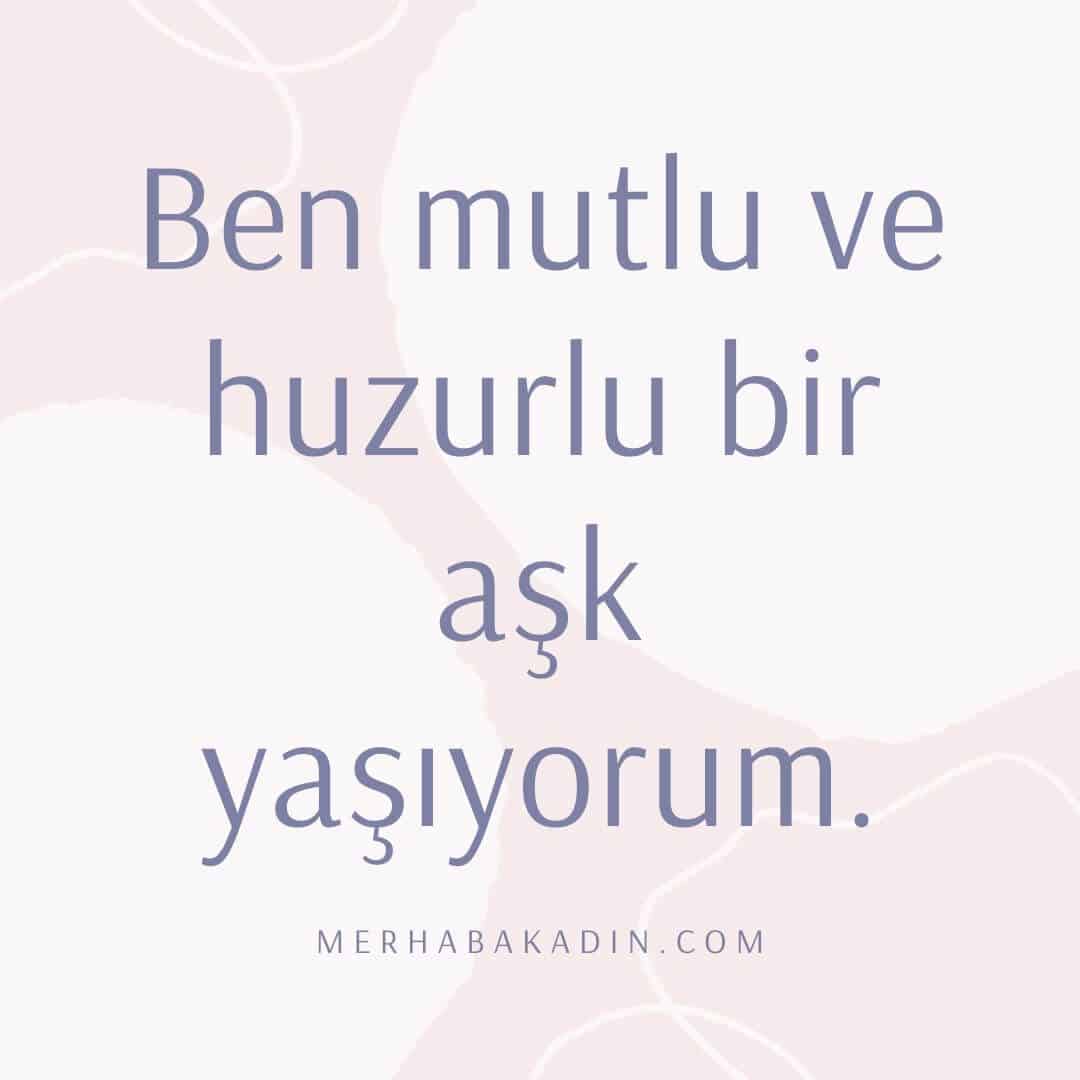 aşk olumlamaları
